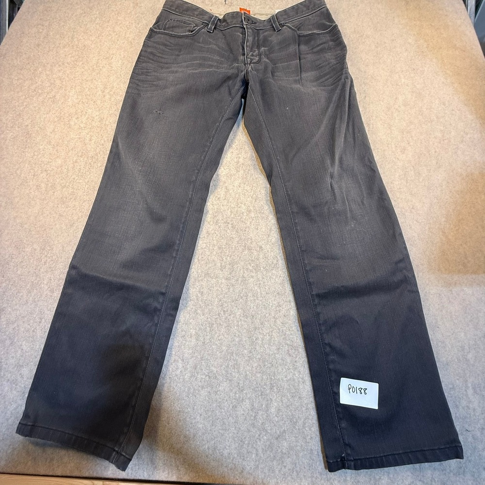 Hugo Boss Orange Label Regular Fit Jeans Faded Black Denim Mens 34x32 50172625